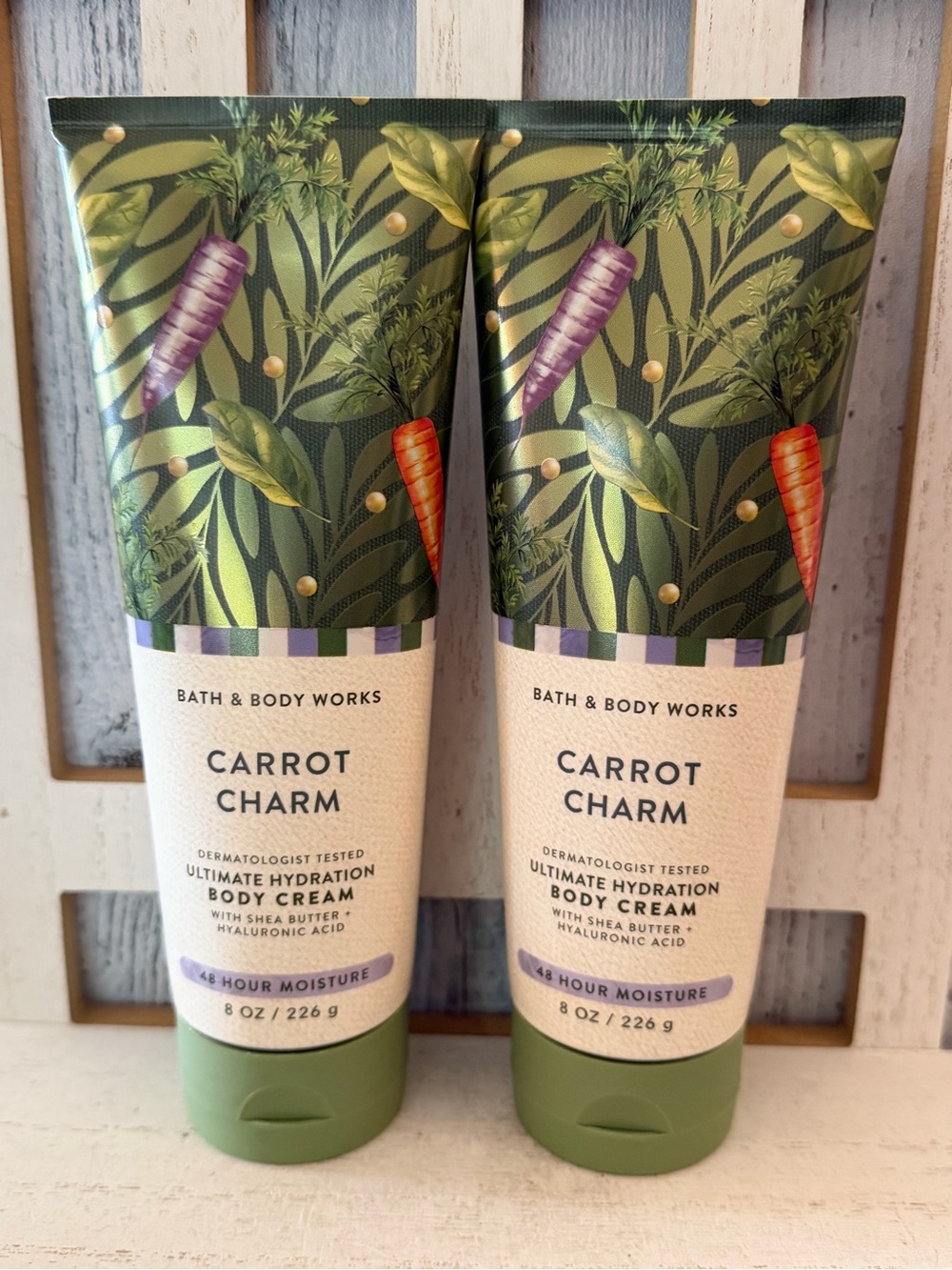 Bath & Body Works CARROT CHARM Ultimate Hydration Body Cream SET X2 New w/ Shea
